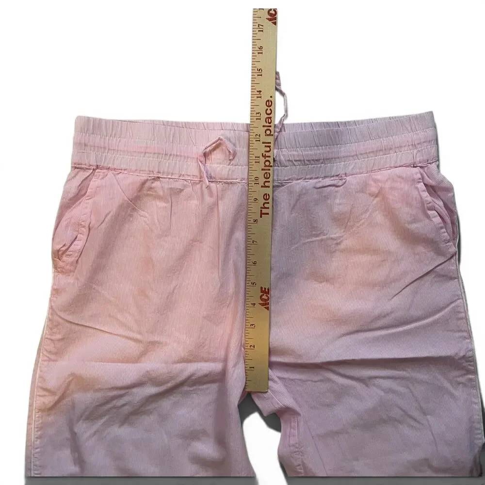 Lenora Pink Cotton Drawstring Lounge Pants Relaxed Casual Women M‎